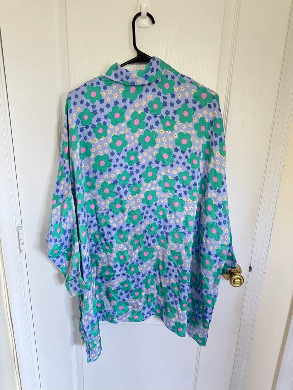 Anthropologie Floral Mini Dress in Aqua, Lavender & Pink - Picture 7 of 7